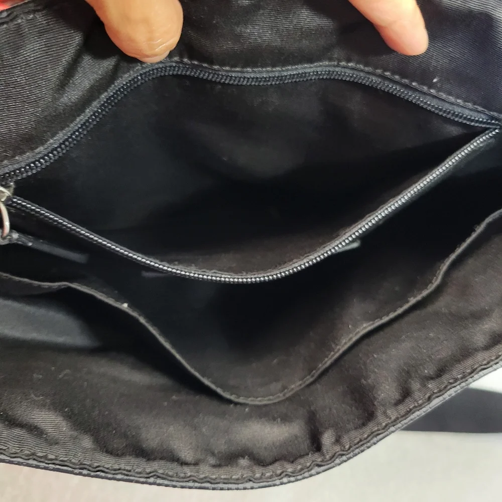 Coach Heritage Signature Black PVC & Leather Messenger Laptop Bag Orig Hangtag
